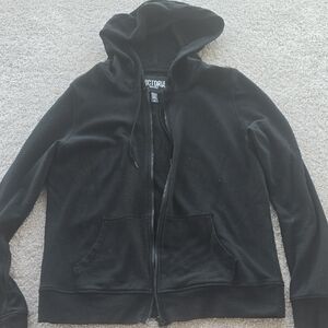 Victoria's Secret Classic Black Zip-Up Hoodie